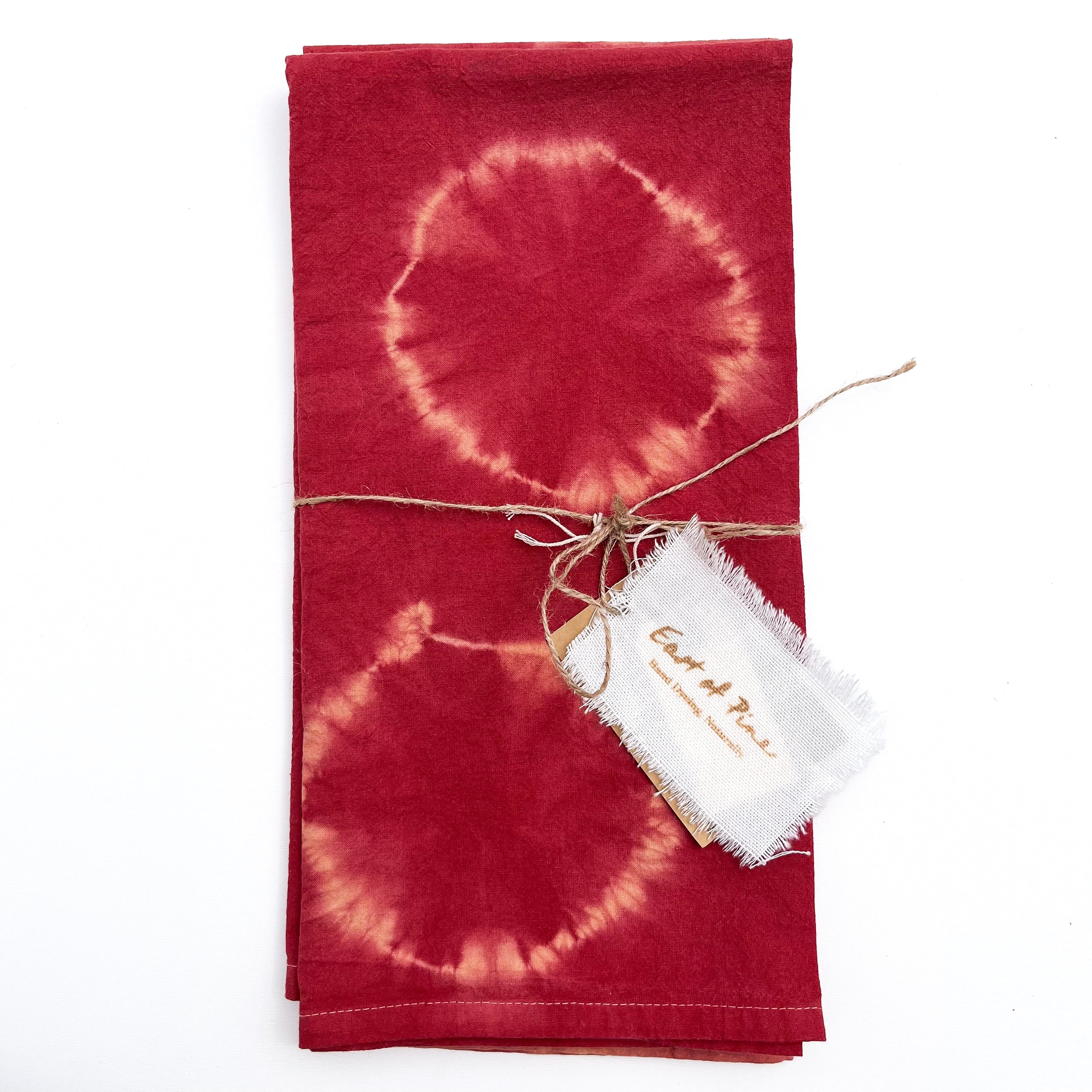 Madder dyed tea towels