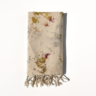 Classic pattern naturally dyed cotton scarf