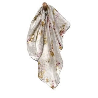 Classic pattern naturally dyed silk scarf