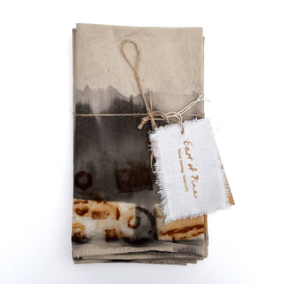 Rust and tea dyed cloth napkins
