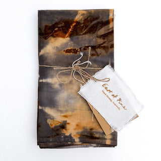Rust and tea dyed cloth napkins