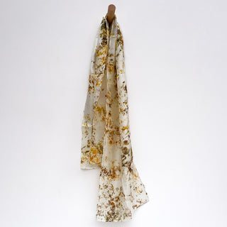 Onion skin dyed silk scarf
