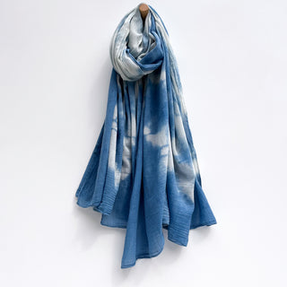 Indigo dyed shawl