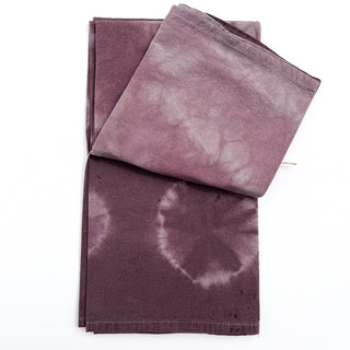 Plum dyed cloth tea towel