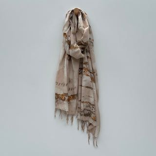 Rust tannin dyed cotton scarf